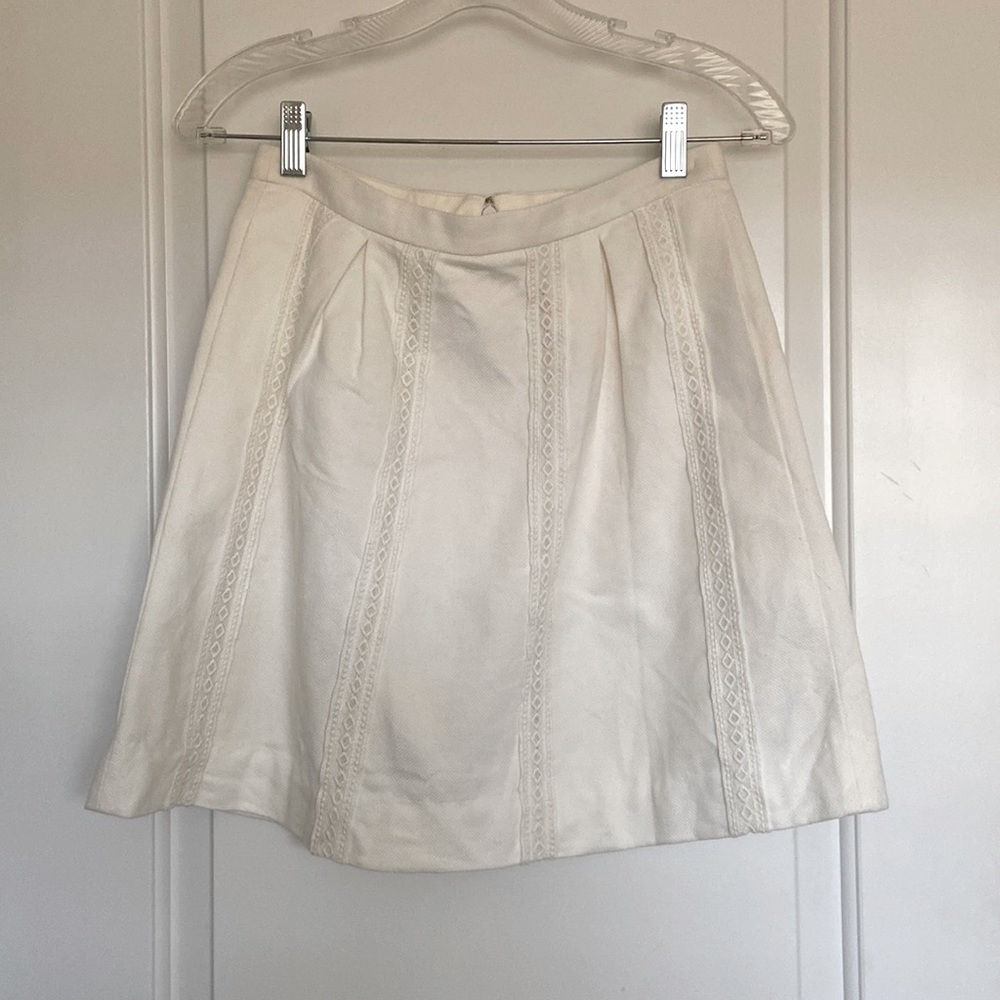 J. Crew white cotton skirt size 0